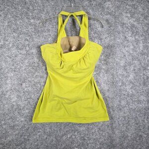 Lululemon Women's Yellow Athletic Tank Top Size S Sleeveless Workout Gym Athleis